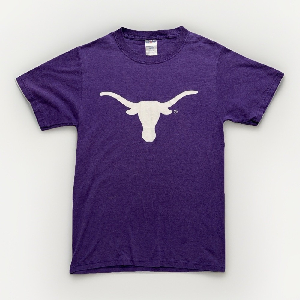 Vintage Texas UT Longhorns T-shirt Adult Small Purple Short Sleeve Y2k NCAA